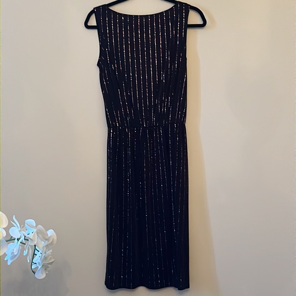 MARC JACOBS Glitter Pinstripe Dress Glitter-embellished Stretch-knit Size XS - Picture 4 of 17